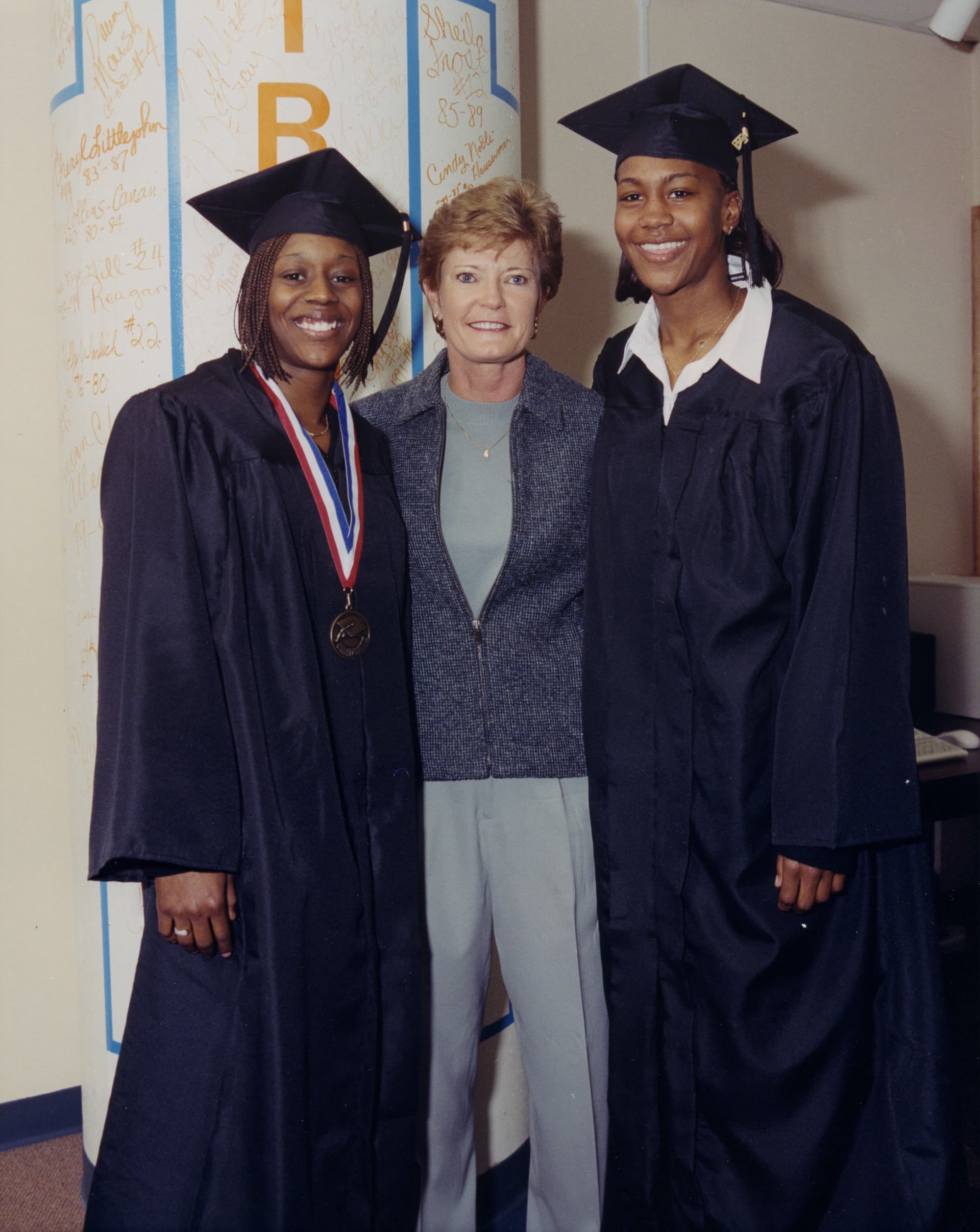 Coach Pat Summitt leading from the bench