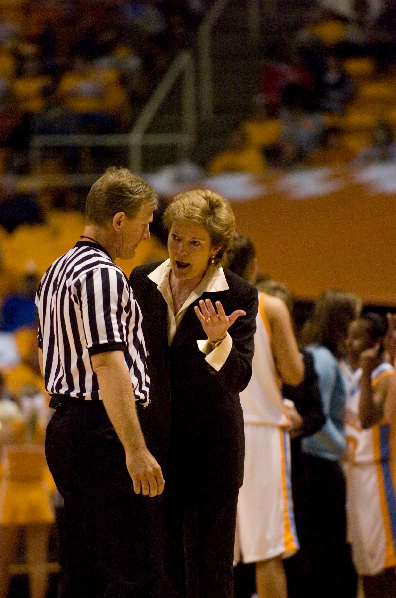 Coach Pat Summitt focused during practice